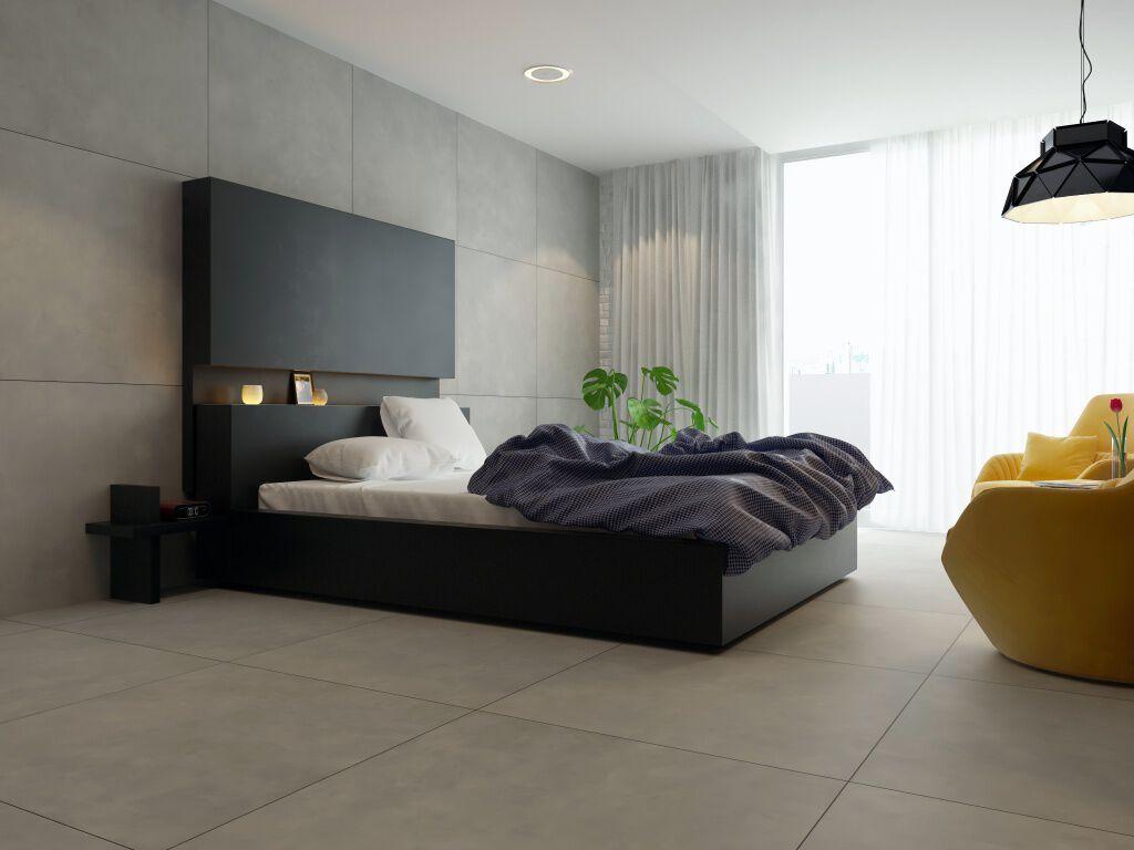 Concrete Chic Bedroom Tile